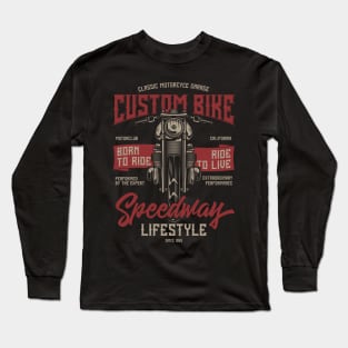 Classic Motorcycle Garage Long Sleeve T-Shirt